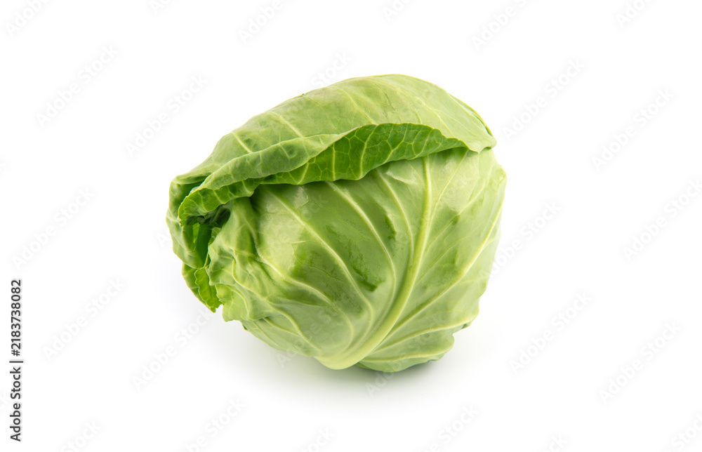 Fototapeta premium green cabbage isolated on white background
