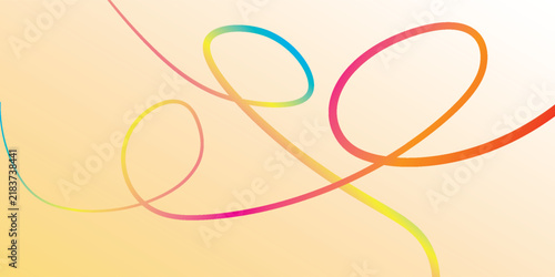 Modern minimalist circular linear illustration