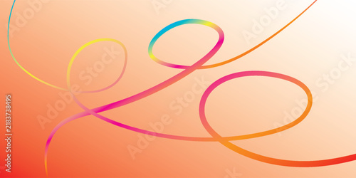 Modern minimalist circular linear illustration