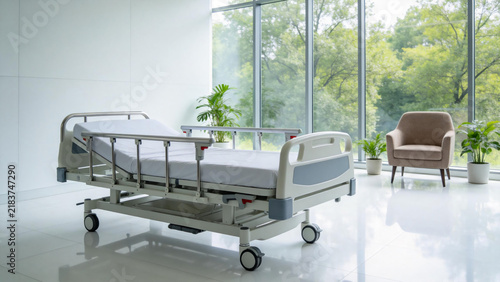 Obraz na płótnie Hospital ward with a bed