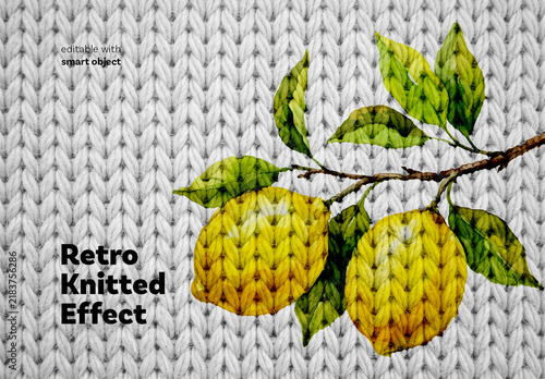 Knitted Photo Effect
