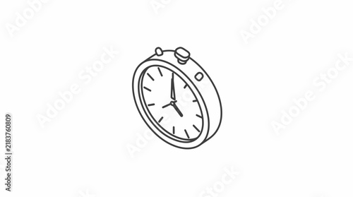 Hand drawn sketch of a classic stopwatch timer.