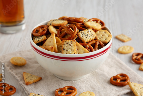 Homemade Crunchy Party Mix with Pretzels and Crackers