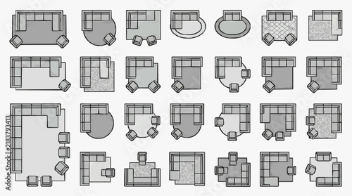Creative Small Space Sofa and Coffee Table Arrangement Layouts for Interior Design