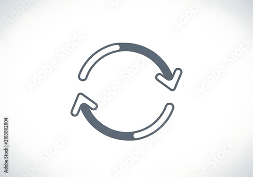 Obraz na płótnie Circular arrows showing process rotation and synchronization