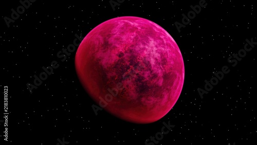 Red Alien planet. Computer generated 3d render