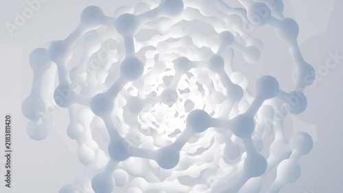 Abstract Molecular Spiral. Computer generated 3d render