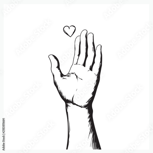 hand with a heart
