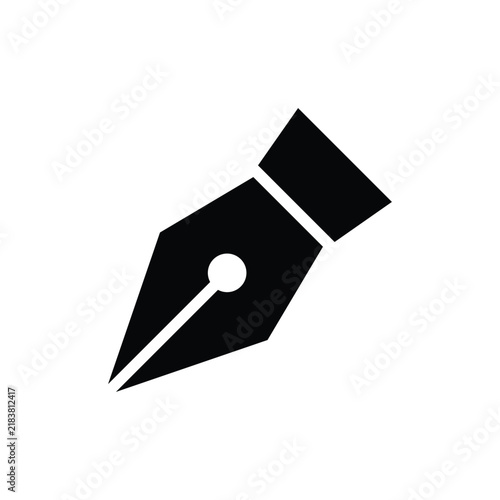 Canvas Print Fountain pen nib icon vector illustration