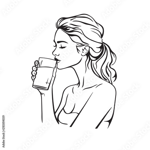 woman with glass of wine