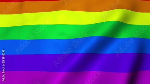 waving Rainbow flag. Computer generated 3d render