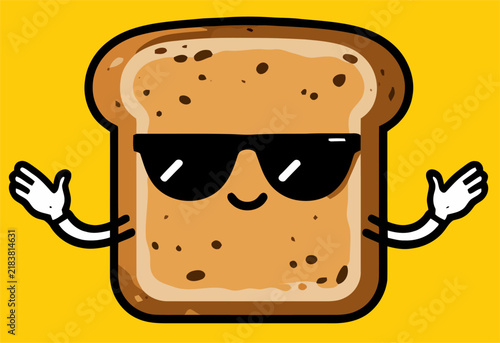 Bread Talk and Toast Hot Funny Illustration