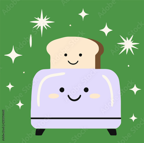 Bread Talk and Toast Hot Funny Illustration