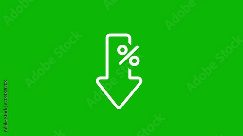 Interest rate reductiion arrow animation video