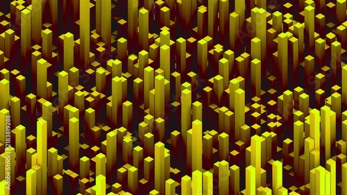 Abstract Long blocks. Computer generated 3d render