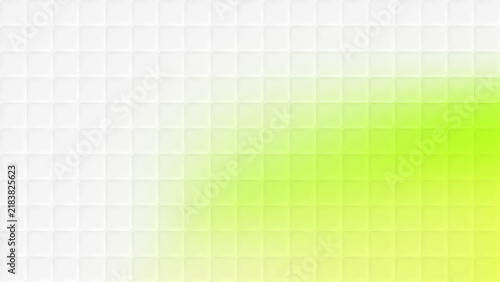 Abstract cubic glass pattern gradient background with a vibrant lime green transition