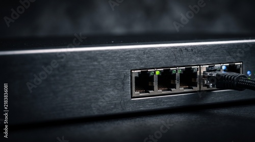 Obraz w ramie Enterprise Network Switch Cybersecurity Technology Generative AI