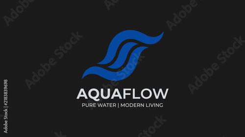 Blue wave icon with company text.