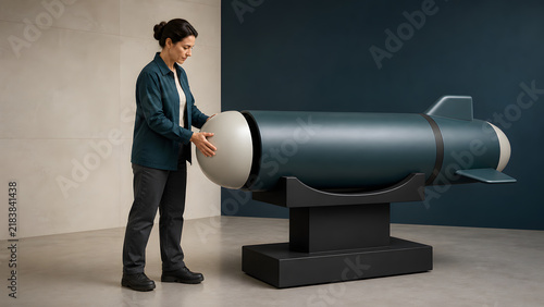 Ocean Robotics Engineer Fits Autonomous Underwater Vehicle Nose