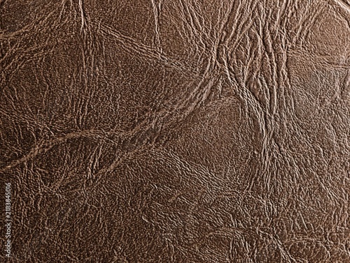 Fotografie Brown Embossed Synthetic Leather Mattress Cover Texture Background