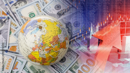 Konstfotografi Global currency value appreciation and international financial market growth