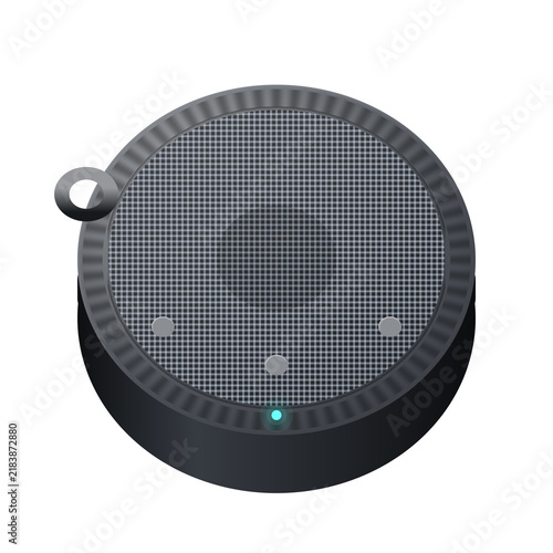 Cuadro en lienzo Waterproof outdoor portable speaker with rubber bezel and mesh grille