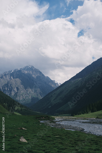 lake and mountains