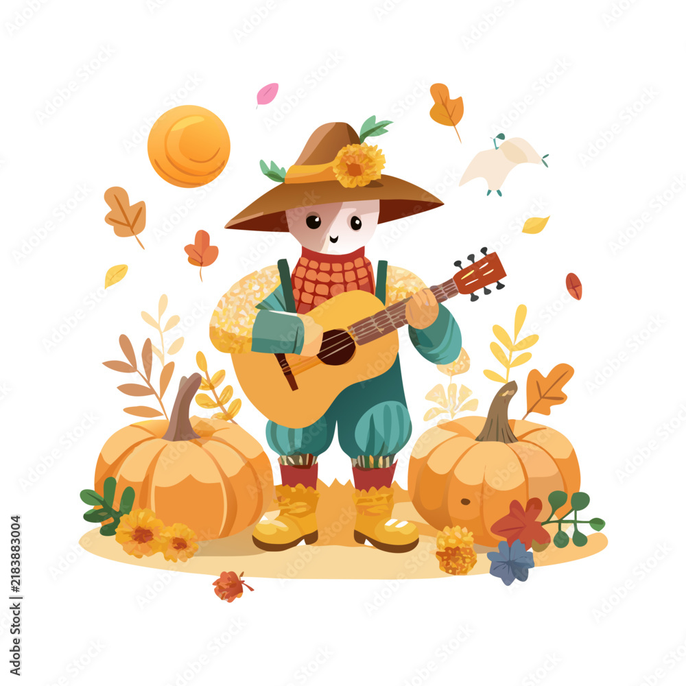 Fototapeta premium Premium modern flat vector illustration of isometric Halloween online shopping with smartphone, pumpkin, and shopping cart