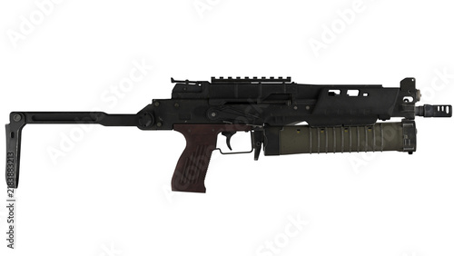 Bild auf Leinwand Bullfrog Submachine Gun Tactical Weapon