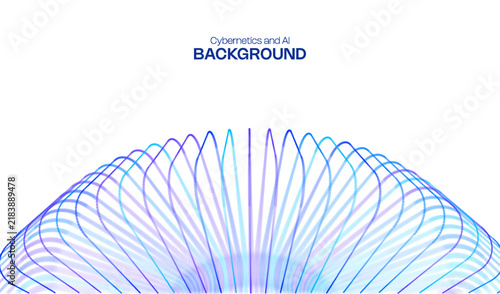 Background abstract artificial with ai light digital for futuristic speed prompt. Data network banner with blue cyber design for graphic algorithm business. Communication computer background