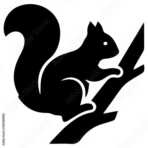 Squirrel Glyph Icon