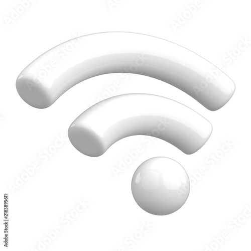 Obraz na płótnie 3D wifi icon. 3D illustration.