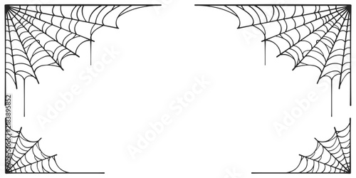 Naklejka vector illustration of a spider web