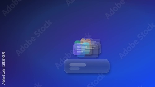 Futuristic Data Connection Network with Glassmorphism UI Elements