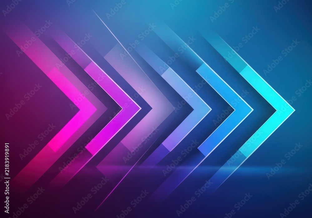 Obraz premium Colorful gradient arrows pointing forward