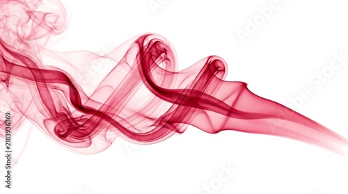 Swirling red smoke on white background red smoke, abstract, swirl, wisps, vapor, fog