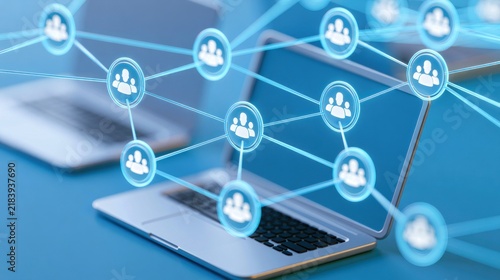 Digital connection network over laptop computers