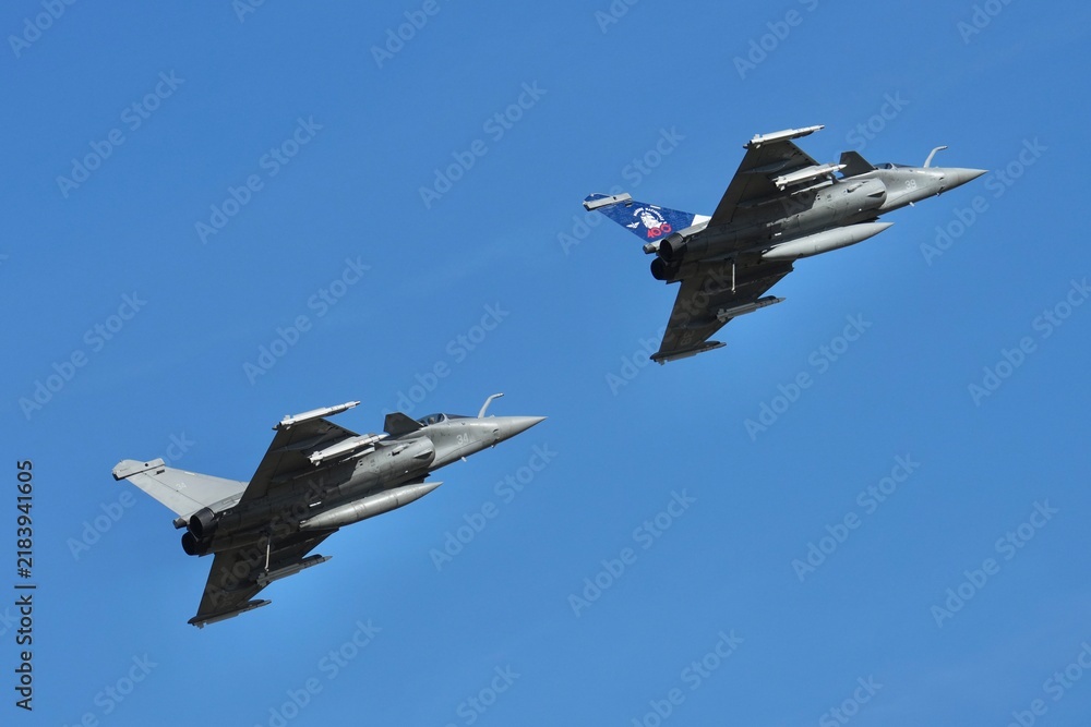 Obraz premium 2 rafale Marine en vol poursuite