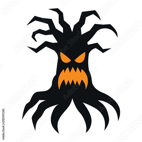 Scary Halloween Tree Silhouette