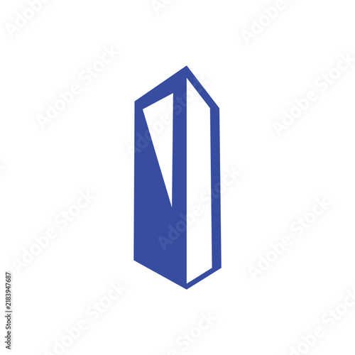 Blue Abstract Building Icon Design