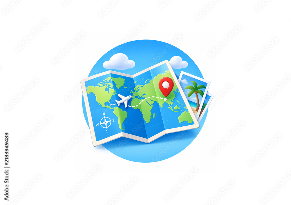 Fototapeta premium world map and globe