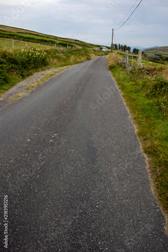 Road and rural landscape - Valentia Island - Kerry County - Ireland