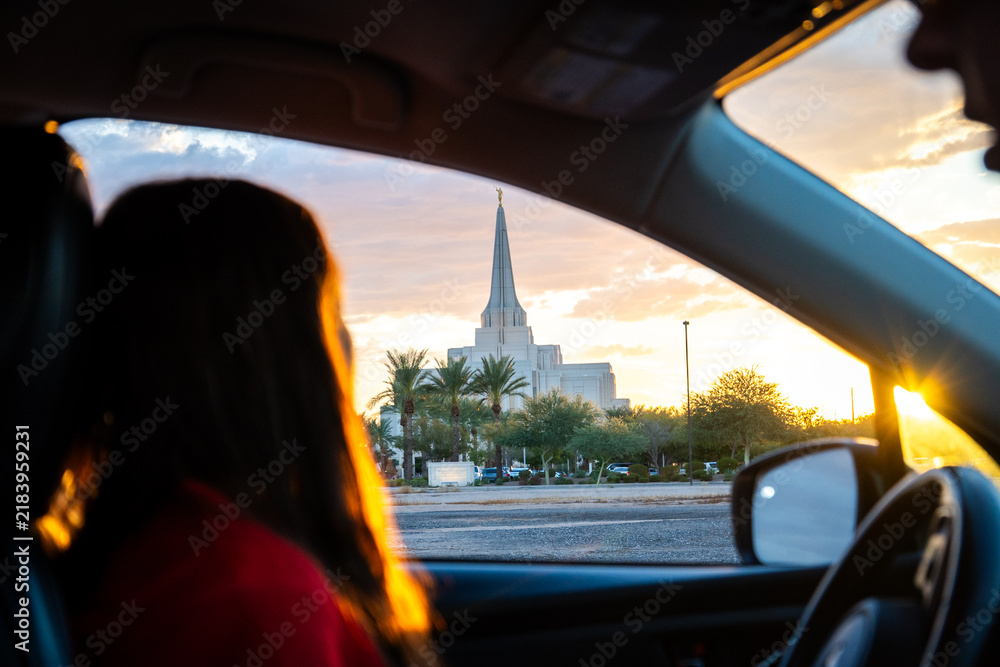 Fototapeta premium The lds temple in Gilbert Arizona