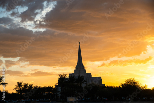 Canvas Print The lds temple in Gilbert Arizona