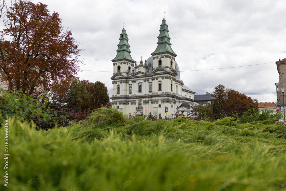 Obraz premium Ternopil Ukraine - September 6, 2026: Cathedral of Immaculate Conception of Holy Mother of God in city center