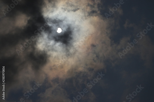Canvas Print moon and clouds