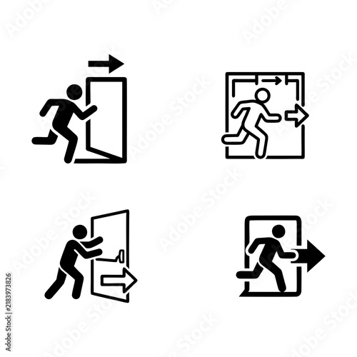 Emergency exit icon design