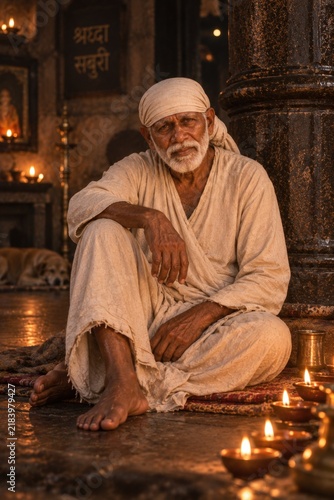 Obraz na płótnie Sai Baba Indian God 