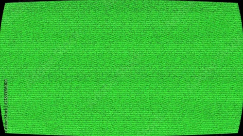 Retro CRT TV Static Noise on Green Screen VHS Signal Interference Overlay