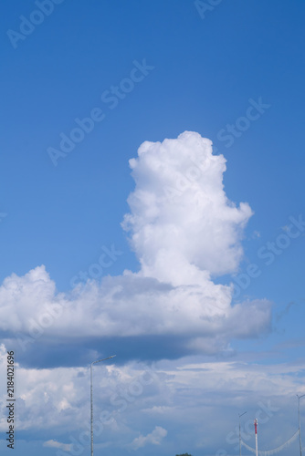 Clouds Form Unique Tower Shape